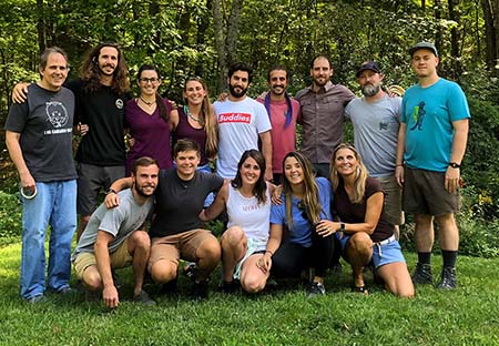group of adults together outdoors